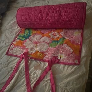 Beach Matt ( GENERATION0  REVERSIBLE PINK AND FLOWERING	24in X 66 in